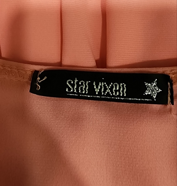 Star Vixen Stretchy Coral Sleeveless Dress - Picture 4 of 6